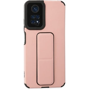 Xiaomi Redmi Note 11S Kılıf Mega Standlı Silikon - Pudra 300099