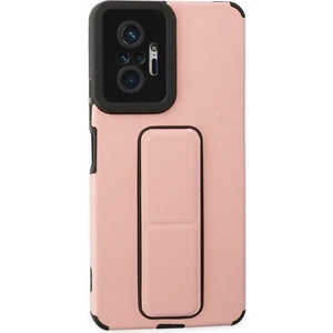 Xiaomi Redmi Note 10 Pro Kılıf Mega Standlı Silikon - Pudra 300099