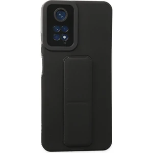 Xiaomi Redmi Note 11S Kılıf Mega Standlı Silikon - Siyah 300099