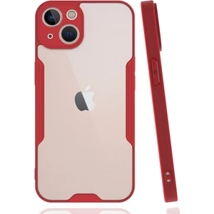 Iphone 14 Plus Kılıf Platin Silikon - Kırmızı 300099