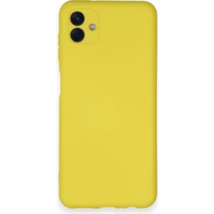Samsung Galaxy A04 Kılıf Nano Içi Kadife  Silikon - Sarı 300099