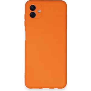 Samsung Galaxy A04 Kılıf Nano Içi Kadife  Silikon - Turuncu 300099