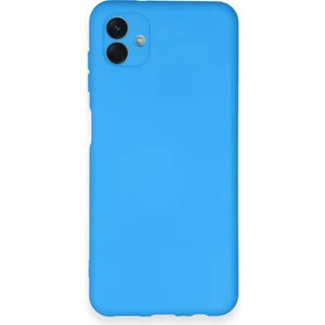 Samsung Galaxy A04 Kılıf Nano Içi Kadife  Silikon - Mavi 300099