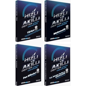 Tammat Yayıncılık Tammat Yayınları 8. Sınıf Lgs Hızlı ve Akıllı Defter Set (4kitap)