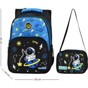 Gizawaddell Astronot İlkokul Çantası Beslenme Çantalı