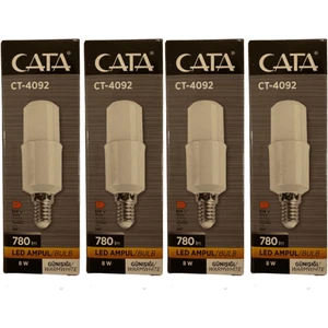 CT-4092 8W 3200K (Günışığı) E14 Duylu LED Ampul (4 Adet)