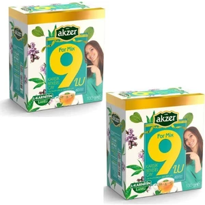 2 Adet Akzer For Mix 9 Lu Karışık Bitkisel Çay 120 Süzen Poşet