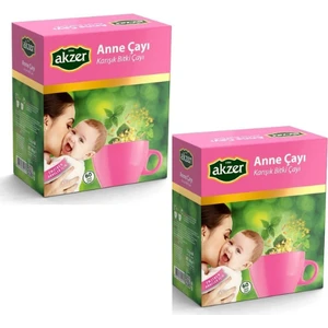 2 Adet Akzer Anne Çayı Karışık Bitki Çayı 60 Süzen Poşet