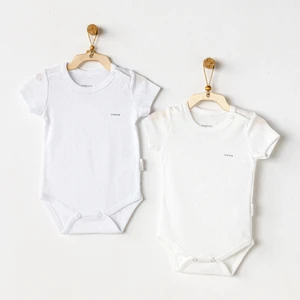Bebek Body 2'li Short Sleeve Body Jacquard Basic AC24704