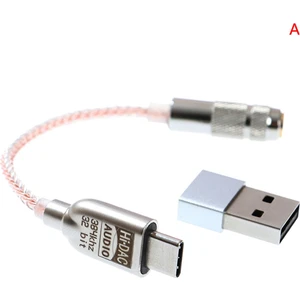 Type-C - 3,5 mm 32 BIT/384KHZ DSD64/128 Hifi Dac Ses Adaptörü (Yurt Dışından)