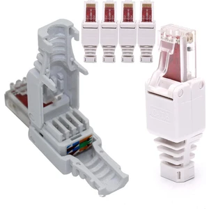 Sıkma Konnektörleri Yok Ethernet Kablosu Kristal Kafa Fişi Cat6 RJ45 Konektörü (Yurt Dışından)