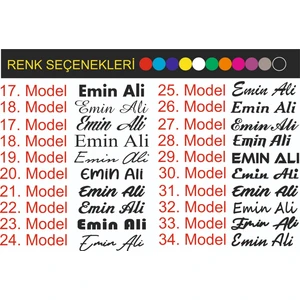 Kurt Reklam Kişiye Özel Araba Arka Cam Yazıları 22X5 Cm-Yeni