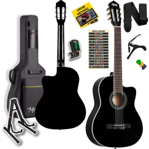 MGX-100BK-ST Üst Seviye Klasik Gitar 4/4 Sap Ayarlı (Çanta Stand Tuner Capo Askı Metod Pena)
