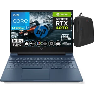 Hp Victus 16-R1019NT Intel Core I7-14700HX 16GB Ddr5 Ram 512GB SSD 8gb RTX4070 16.1 Inç 144Hz IPS Fhd WINDOWS11HOME Taşınabilir Bilgisayar 9J221EAW10+WEBLEGELSINÇANTA