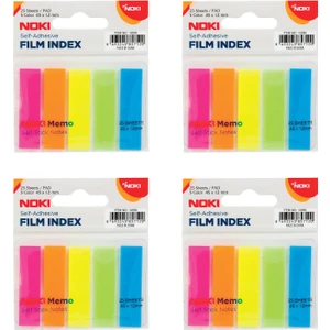 Memo Film Index 5 Renk 12 x 45 mm 25 Yaprak 12050 4 Adet