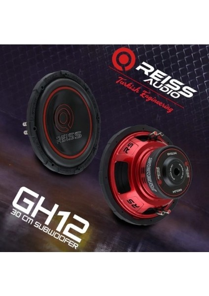 RS-GH12 Çift Bobin 1400WAT 350W Rms 30 cm Subwoofer Bas