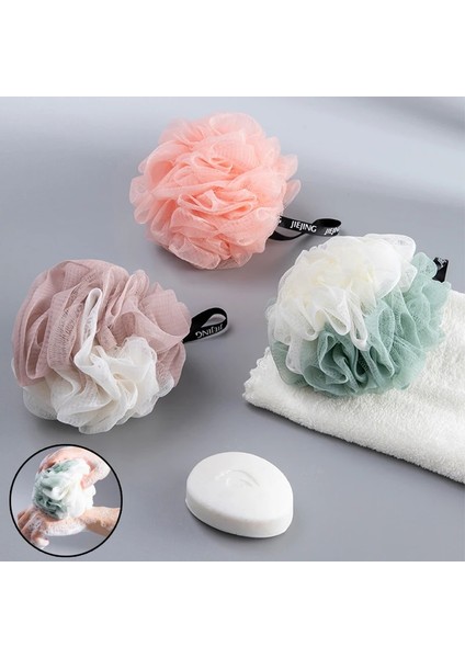 Zhaowen Shop Pembe Tarzı Çiçek Banyo Topu Havlu Scrubber Vücut Temizleme Mektubu Mesh Duş Yıkama Süngeri Banyo Aksesuarları Için Vücut (Yurt Dışından)