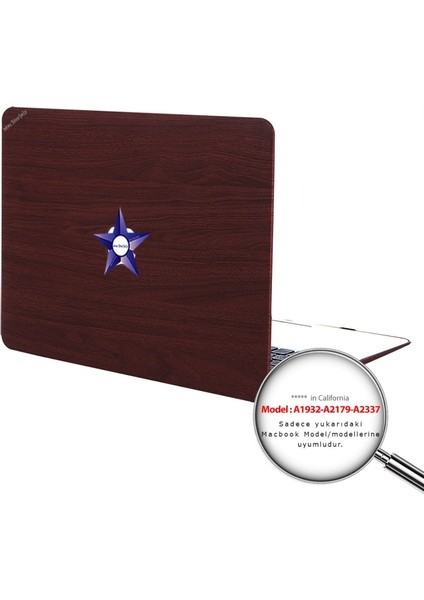 Macbook Air M1 Kılıf 13 inç A1932 A2179 A2337 ile Uyumlu Wood