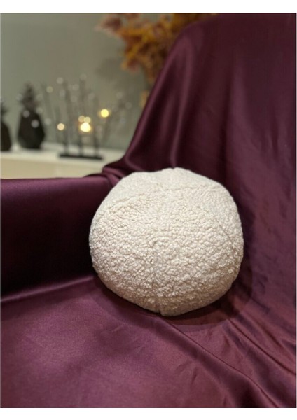 Teddy Dekoratif Peluş Top Kırlent