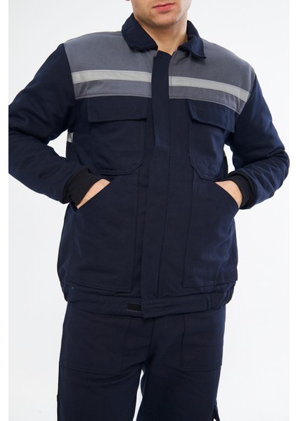 Iş Takımı 7/7 Gabardin Kapitoneli Reflektörlü