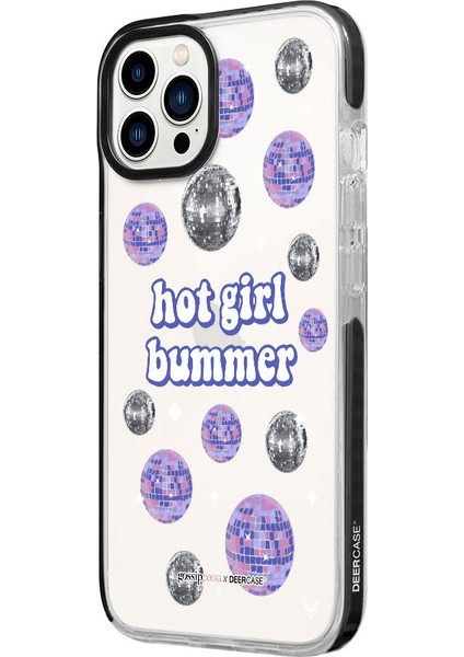 x Gossip Pasta Apple iPhone 12 Pro Max Girl Bummer Tasarımlı Siyah Kenarlıklı Şeffaf Arty Telefon Kılıfı