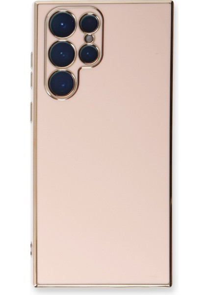 Samsung Galaxy S22 Ultra Kılıf Volet Silikon - Pembe 300099