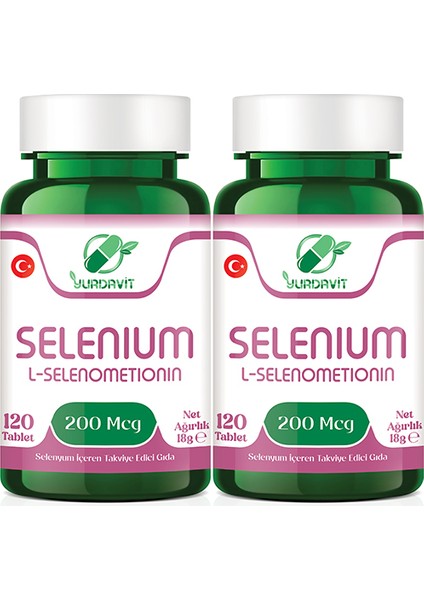 Selenium 200 Mcg Selenyum 2x120 Tablet L-Selenometionin