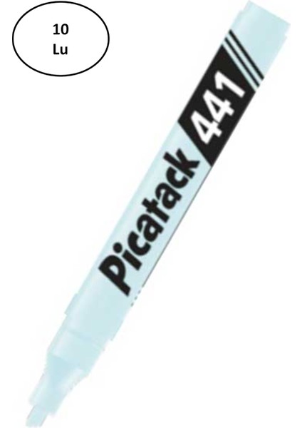 Picatack 441 Fosforlu Işaretleme Kalemi Pastel Yeşil 10'lu