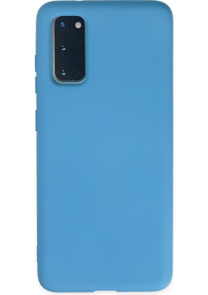 Samsung Galaxy S20 Plus Kılıf Nano Içi Kadife Silikon - Mavi 300099