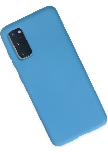 Samsung Galaxy S20 Plus Kılıf Nano Içi Kadife Silikon - Mavi 300099