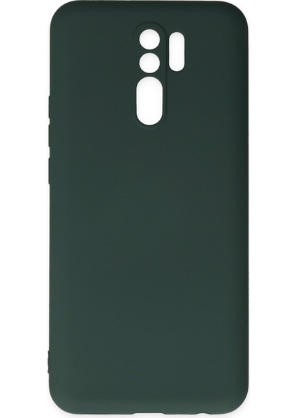 Xiaomi Redmi 9 Kılıf Nano Içi Kadife Silikon - Koyu Yeşil 300099