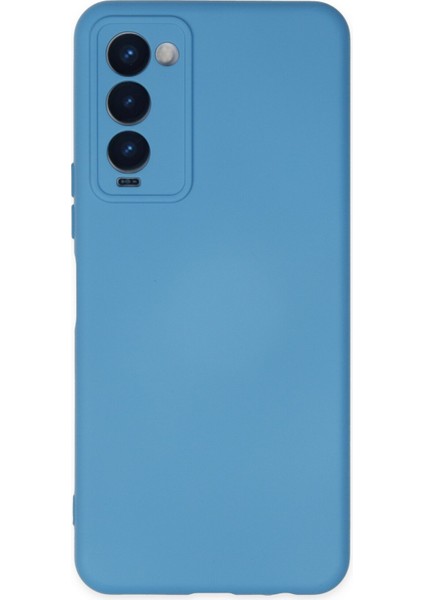 Tecno Camon 18 Kılıf Nano Içi Kadife Silikon - Mavi 300099