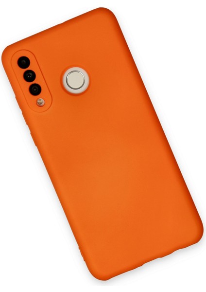 Huawei P30 Lite Kılıf Nano Içi Kadife Silikon - Turuncu 300099