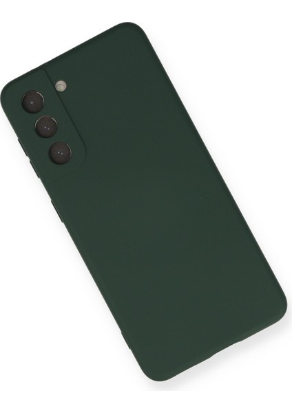 Samsung Galaxy S21 Kılıf Nano Içi Kadife Silikon - Koyu Yeşil 300099