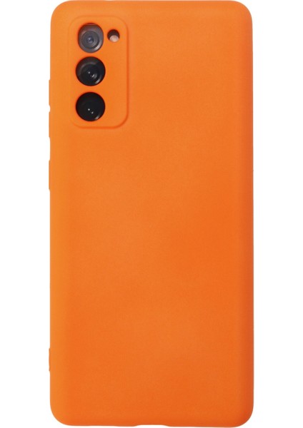 Samsung Galaxy S20 Fe Kılıf Nano Içi Kadife Silikon - Turuncu 300099