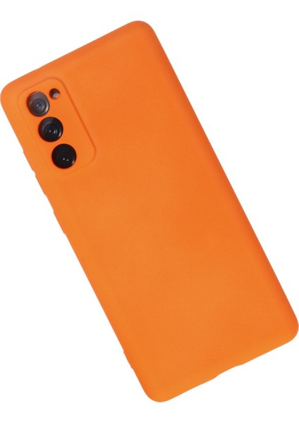 Samsung Galaxy S20 Fe Kılıf Nano Içi Kadife Silikon - Turuncu 300099