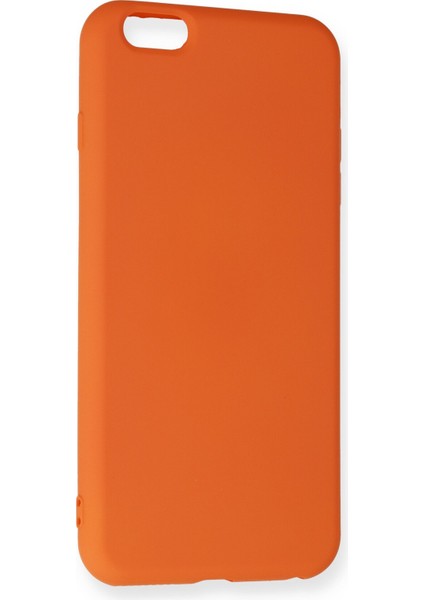 Iphone 6 Plus Kılıf Nano Içi Kadife Silikon - Turuncu 300099