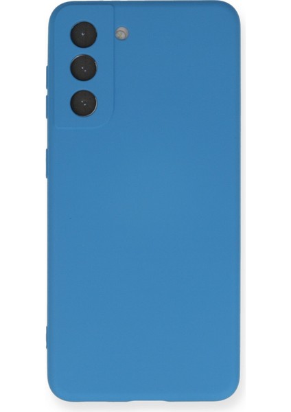 Samsung Galaxy S21 Kılıf Nano Içi Kadife Silikon - Mavi 300099