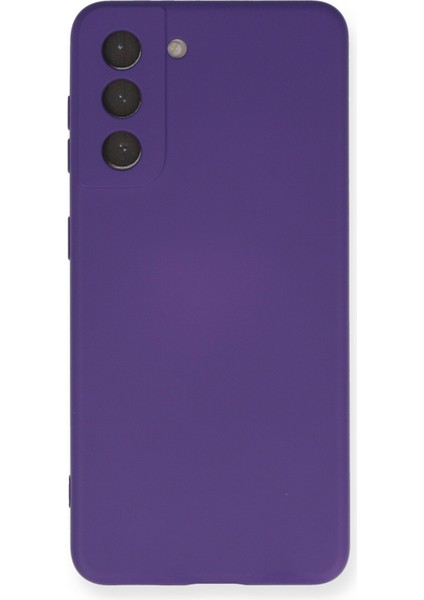 Samsung Galaxy S21 Kılıf Nano Içi Kadife Silikon - Mor 300099