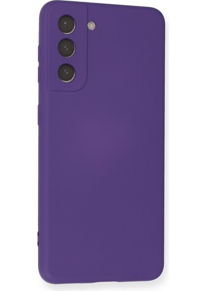 Samsung Galaxy S21 Kılıf Nano Içi Kadife Silikon - Mor 300099
