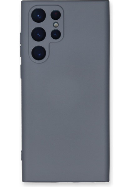 Samsung Galaxy S22 Ultra Kılıf Nano Içi Kadife Silikon - Gri 300099