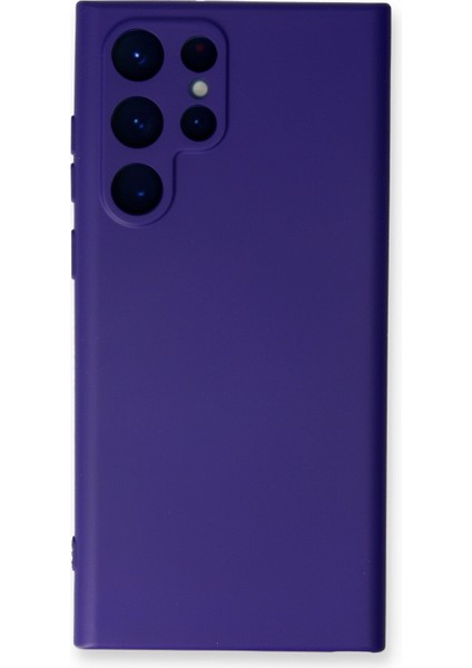 Samsung Galaxy S22 Ultra Kılıf Nano Içi Kadife Silikon - Mor 300099