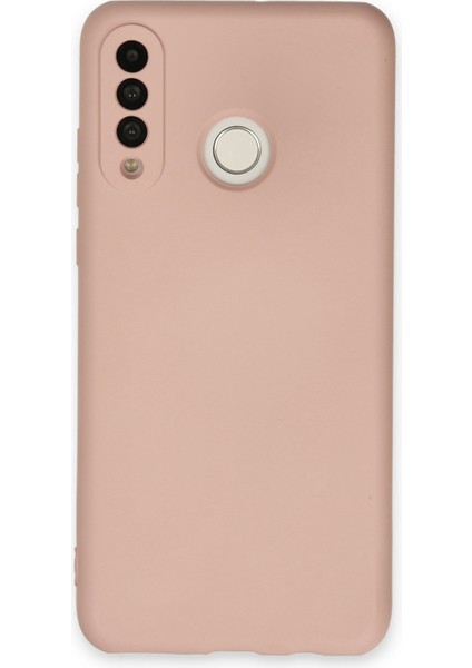 Huawei P30 Lite Kılıf Nano Içi Kadife Silikon - Pudra 300099