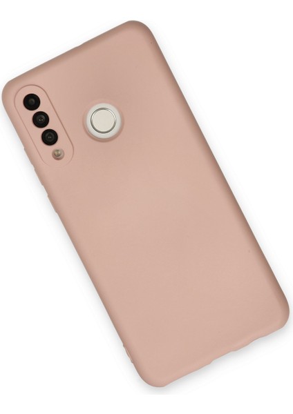 Huawei P30 Lite Kılıf Nano Içi Kadife Silikon - Pudra 300099