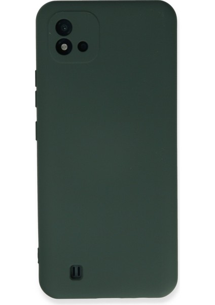 Realme C11 2021 Kılıf Nano Içi Kadife Silikon - Koyu Yeşil 300099
