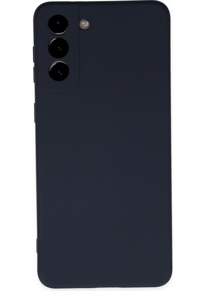 Samsung Galaxy S21 Kılıf Nano Içi Kadife Silikon - Lacivert 300099