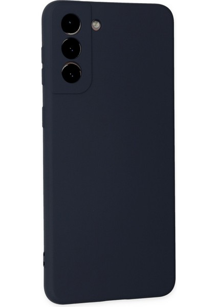 Samsung Galaxy S21 Kılıf Nano Içi Kadife Silikon - Lacivert 300099