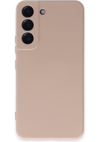 Samsung Galaxy S22 Kılıf Nano Içi Kadife Silikon - Pudra 300099