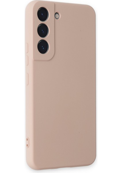 Samsung Galaxy S22 Kılıf Nano Içi Kadife Silikon - Pudra 300099