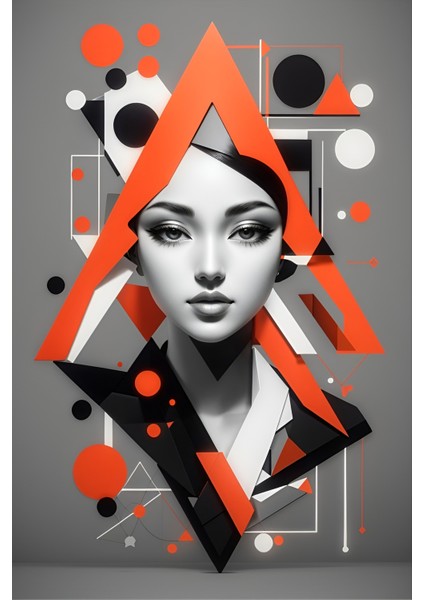 Renkli Baskılı Sayılarla Boyama Hobi Seti Çerçeveli 60 x 75 cm Soyut Resim 7
